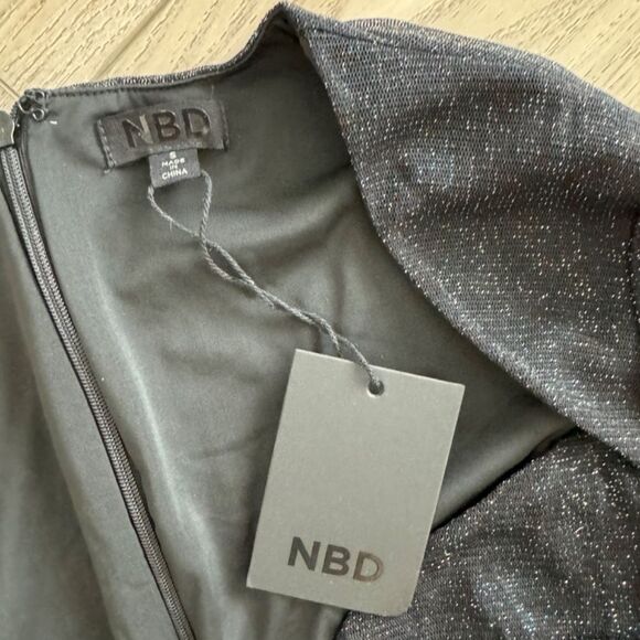 Revolve NBD Sienna Catsuit Black Jumpsuit small Glitter Designer NEW - Picture 5 of 6